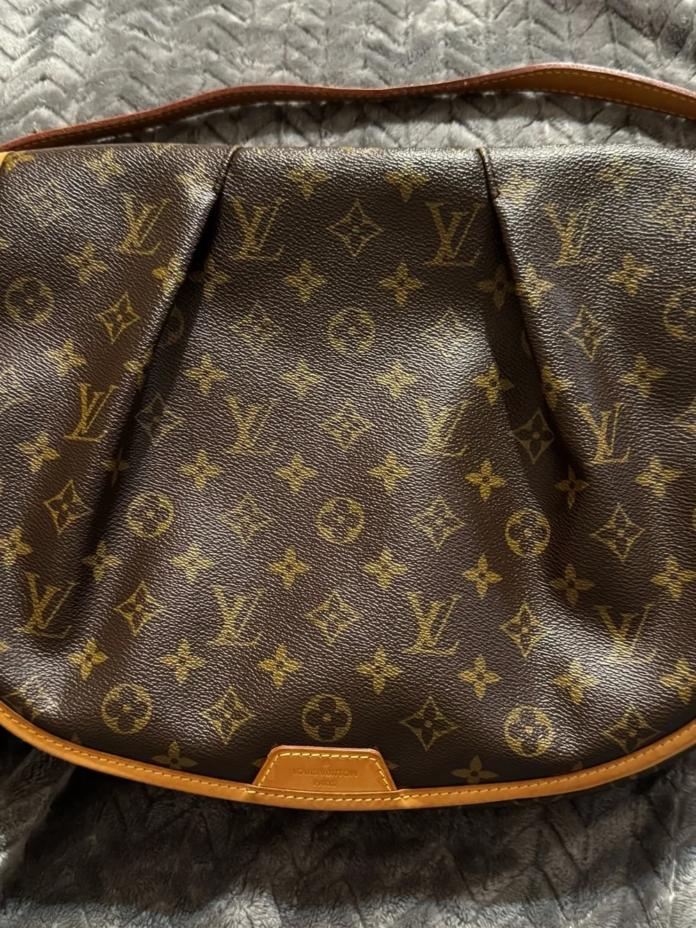 Louis Vuitton Monogram Canvas Shoulder Bag in Brown and Tan